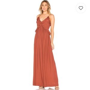 S/W/F Rust Ruffle dress